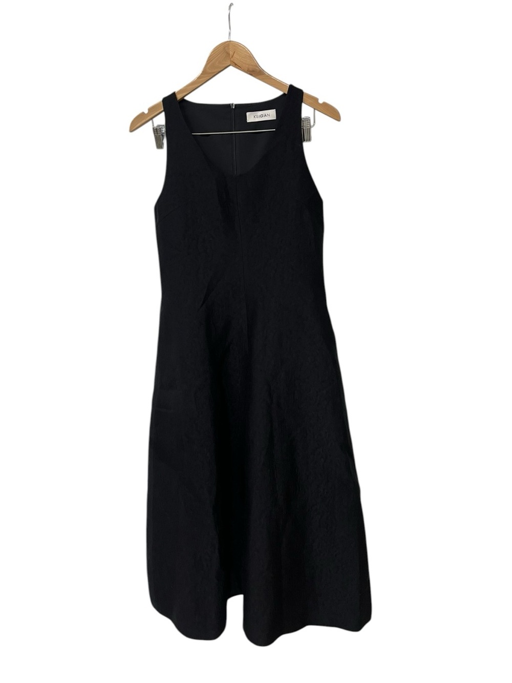 Keigan Black Wool Blend Maxi Dress 34